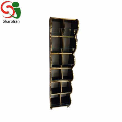 استند 6 طبقه بدنه مشکی مسقف با تقسیم کننده